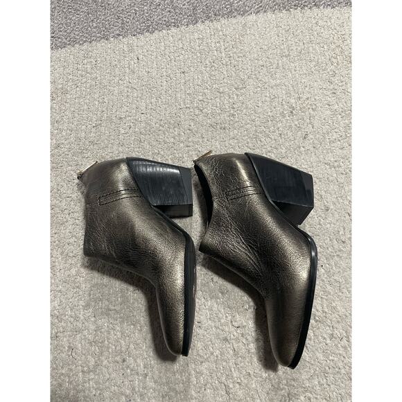Franco Sarto Kieran Ankle Boots Womens 8.5 M EU 38.5 Leather Metallic MSRP$90 - Picture 4 of 11